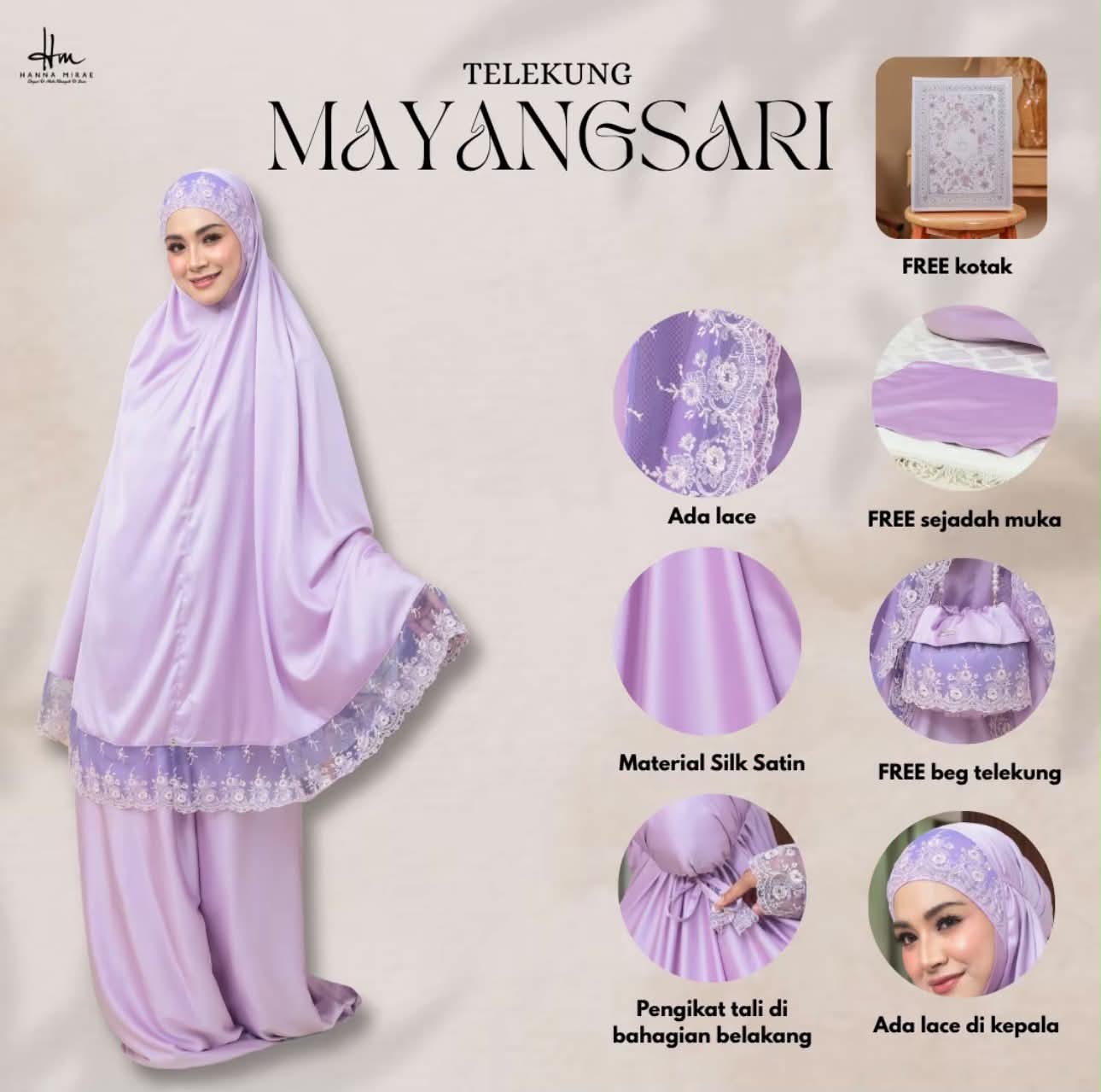 [TELEKUNG MAYANGSARI] Satin Silk Lace Premium Sesuai Hantaran Kahwin & Hadiah