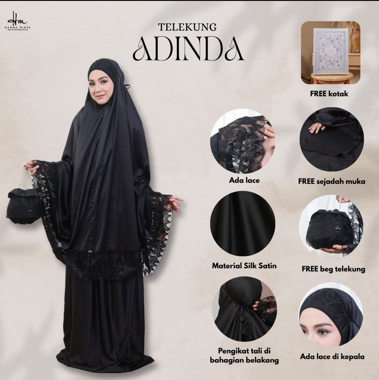 [TELEKUNG ADINDA] Satin Silk Lace Premium Sesuai Hantaran Kahwin & Hadiah